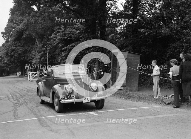 ADC Gordon's Ford V8, winner of a silver award at the MCC Torquay Rally, July 1937. Artist: Bill Brunell.