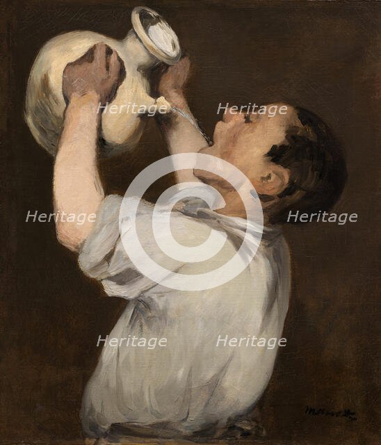 Boy with Pitcher (La Régalade), 1862/72. Creator: Edouard Manet.