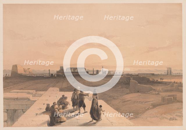 Egypt and Nubia: Volume I - No. 38, Ruins of Karnak, 1838. Creator: Louis Haghe (British, 1806-1885).