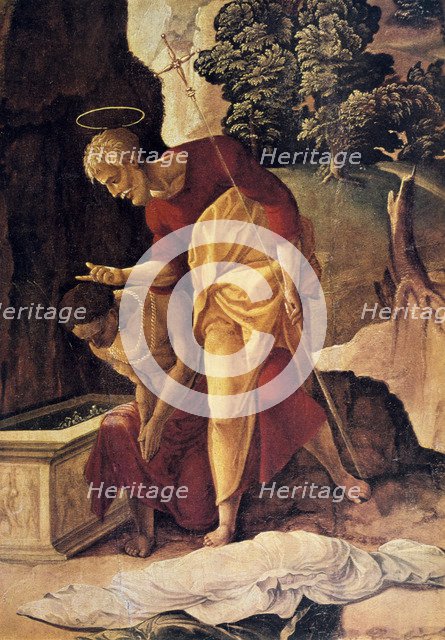 'The Apostle Philip Baptizing the Eunuch', detail, 16th century.  Artist: Jan van Scorel