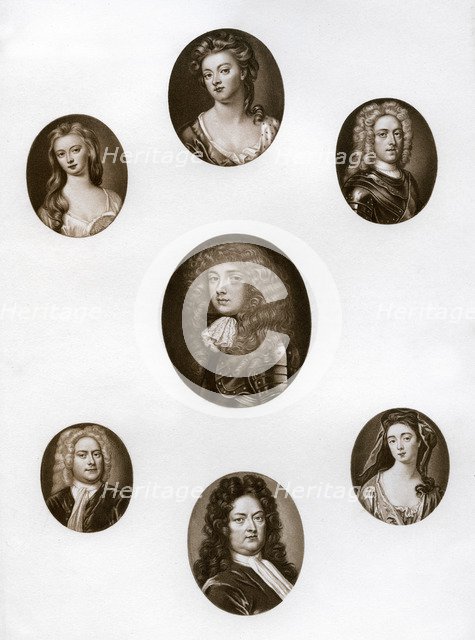 Group of portraits, late 17th - early 18th century (1906). Artist: Unknown