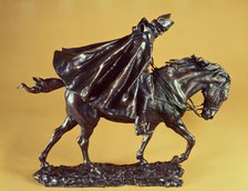 Horseman in a Storm, c. 1880-1885/cast after 1891. Creator: Jean Louis Ernest Meissonier.