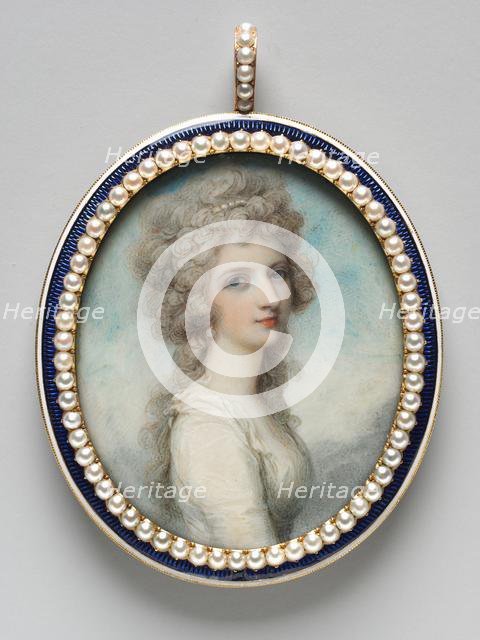 Portrait of Mary Frances (Fanny) Swinburne, c. 1786. Creator: Richard Cosway (British, 1742-1821).