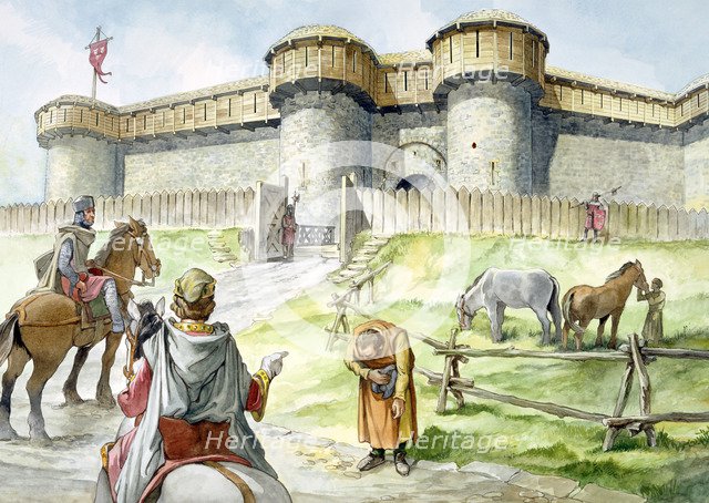 Helmsley Castle, 13th century, (c1990-2010). Artist: Philip Corke.