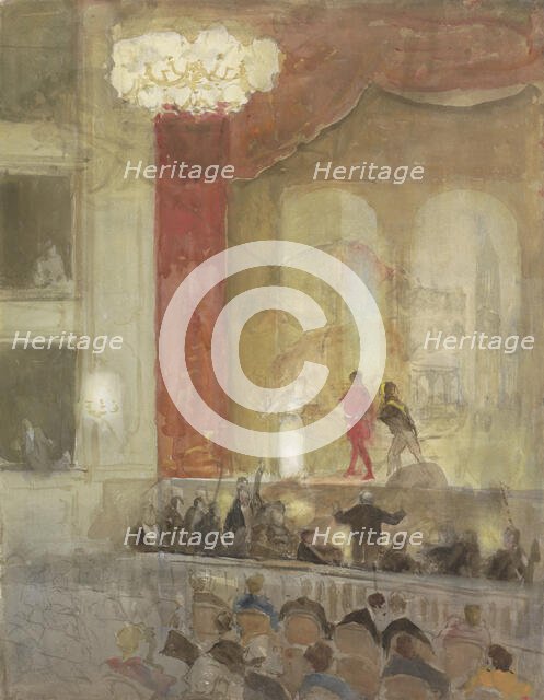 Princesse Schouwburg in The Hague during the performance of Othello, 1874-1927. Creator: Johan Antonie de Jonge.