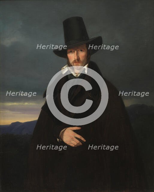 Portrait of the painter Wilhelm von Kaulbach, 1832. Creator: Bendz, Wilhelm (1804-1832).