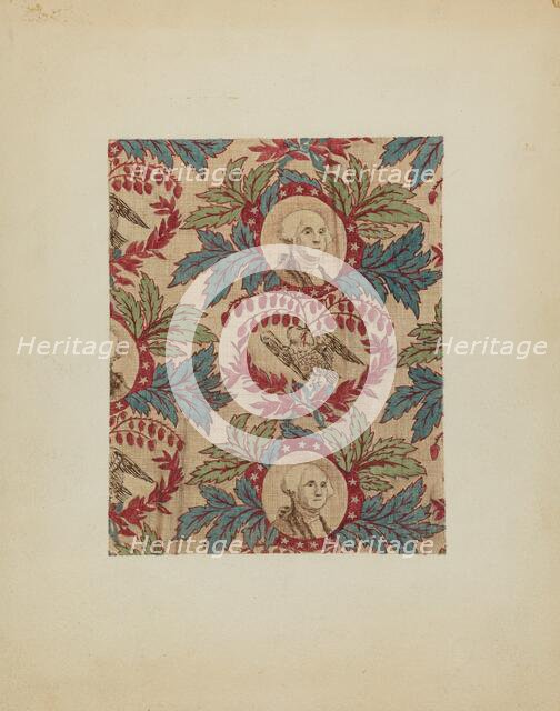 Historical Printed Textile, c. 1940. Creators: Joseph Lubrano, A Zimet.