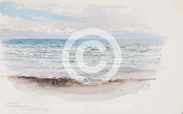 Shore at Pwllheli, N. Wales, 1899. Creator: George Elbert Burr.