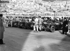 A line of Alfa Romeos at the Monaco Grand Prix, 1934. Artist: Unknown
