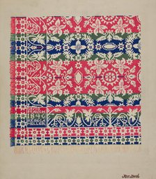 Coverlet, c. 1937. Creator: Rex F Bush.