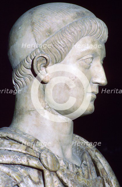 Bust of Constans I, 4th century. Artist: Unknown