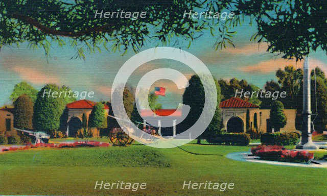 'U.S. Naval Training Station, Administration Building. San Diego, California', c1941. Artist: Unknown.