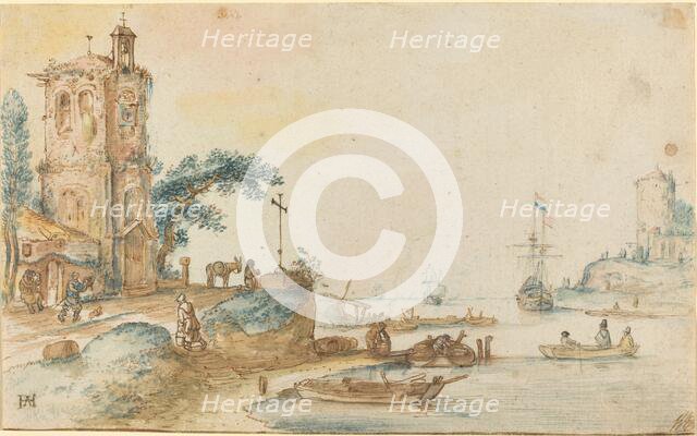 Scene with a Tower to the Left, c. 1620. Creator: Hendrick Avercamp.