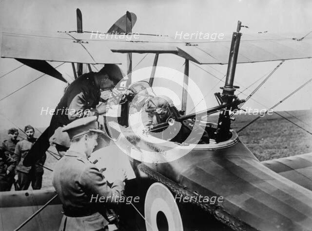 British aviators getting instructions, 15 May 1918. Creator: Bain News Service.