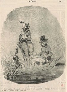 La chasse sur l'eau, 19th century. Creator: Honore Daumier.
