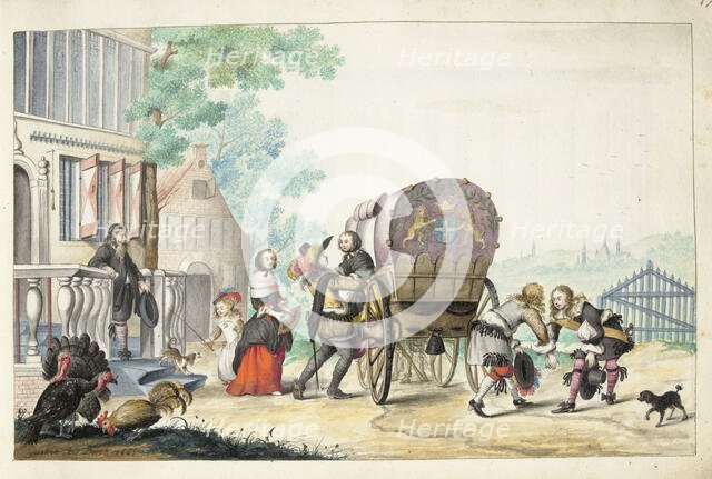 Arrival at a country house, 1661. Creator: Gesina ter Borch.
