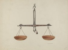 Balance Scales, c. 1940. Creator: William Kieckhofel.