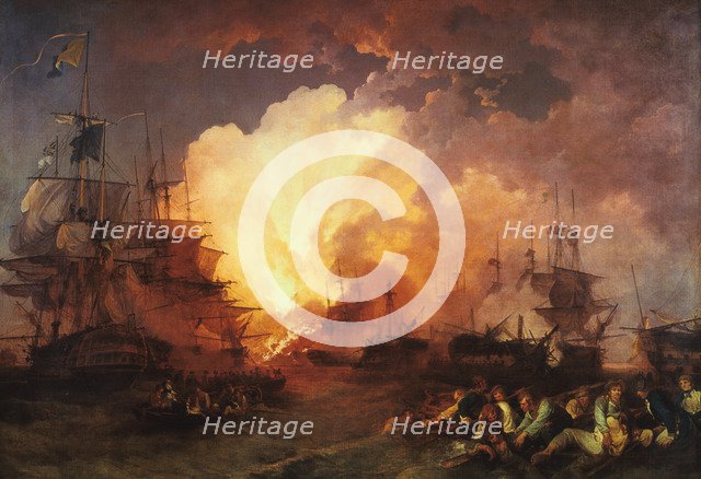 'The Battle of the Nile', August 1798, (1800). Artist: J Philippe de Loutherbough