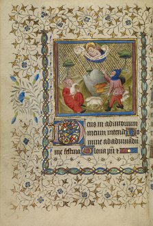 The Annunciation to the Shepherds; Book of Hours, about 1400-1410. Creator: Unknown.