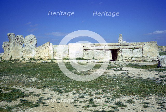 Hagar Qim temple on Malta. (c.3000 BC) Artist: Unknown