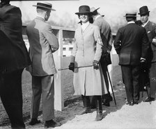 Horse Shows - Miss Martha Hazard, Hurdling And On Foot, 1911. Creator: Harris & Ewing.