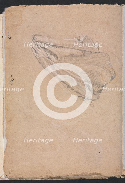 Verona Sketchbook: Drapery study (page 6), 1760. Creator: Francesco Lorenzi (Italian, 1723-1787).