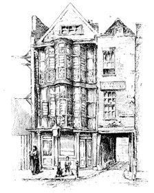 An old house in the City: the Sir Paul Pindar, Bishopsgate, 1890. Creator: Unknown.