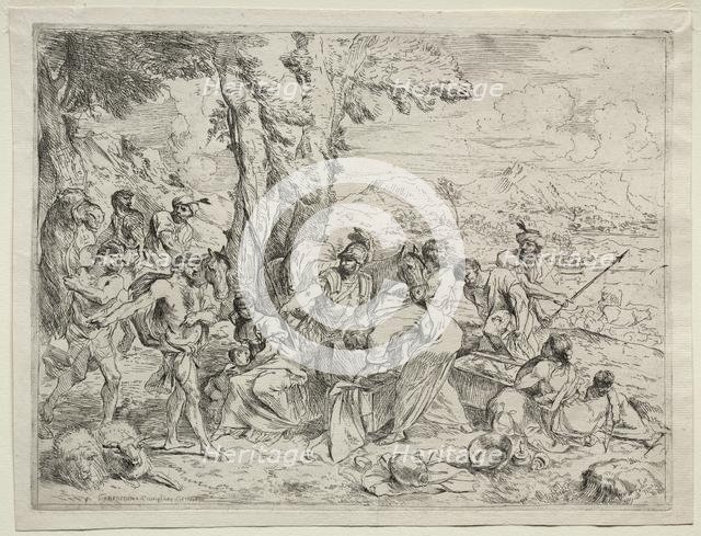 Laban Searching for Idols in Rachel's Baggage, c. 1635. Creator: Giovanni Benedetto Castiglione (Italian, 1609-1664).