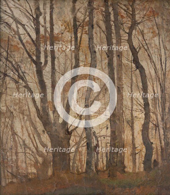 Autumn Forest, 1870-1900. Creator: Ladislav Mednyanszky.