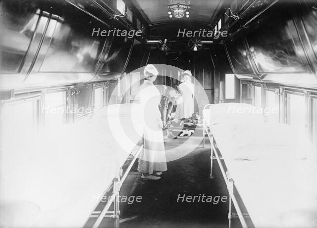 Army, U.S, Hospital Car - Interior, 1917. Creator: Harris & Ewing.