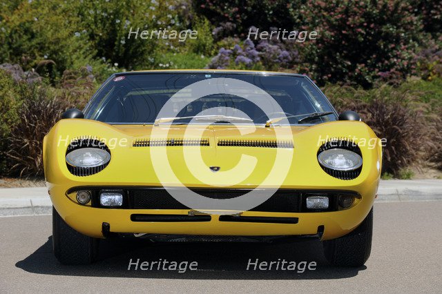 Lamborghini Miura p400s 1970 . Artist: Simon Clay.