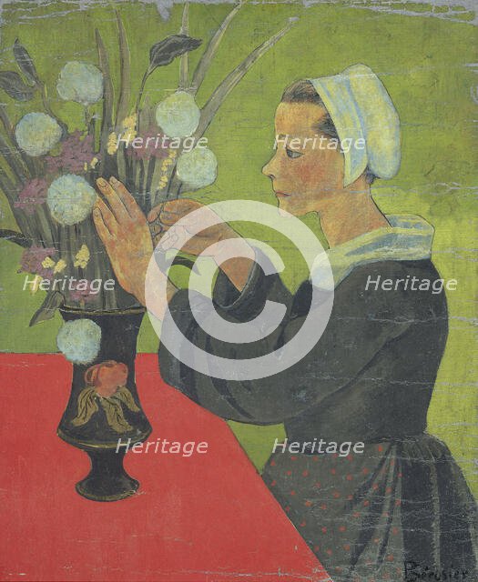 Bretonne au bouquet (Huelgoat), between 1892 and 1893. Creator: Paul Serusier.