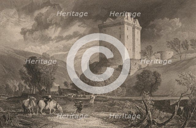 Borthwick Castle, 1819. Creator: Henry Le Keux.