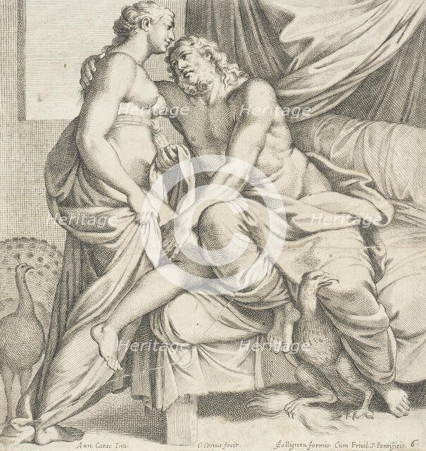 Juno and Jupiter, 1657. Creators: Carlo Cesi, Annibale Carracci.