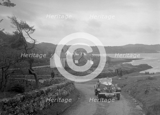 Kitty Brunell driving a MG 18/80 4-seater tourer, 1930s. Artist: Bill Brunell.