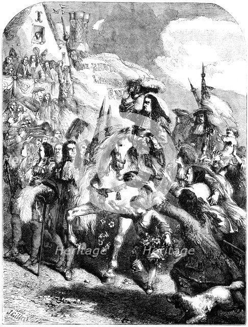 William III entering Exeter. Artist: Unknown