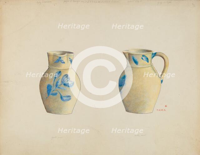 Stoneware Cream Pitcher, 1935/1942. Creator: Margaret Stottlemeyer.