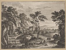 Landscape with Ruins and a Waterfall. Creator: Johann Christoph Dietzsch.