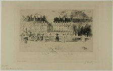 Little Pond at the Tuileries, 1901. Creator: Gustave Leheutre.
