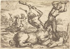 Battle between a Centaur and a Triton. Creator: Ribera, Jusepe de, circle of.