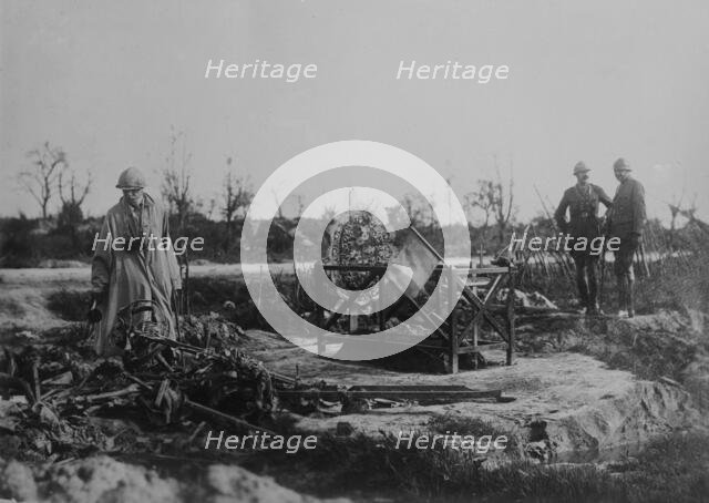 Grave of U.S. aviator Chadwick, Belgium, 29 Oct 1918. Creator: Bain News Service.