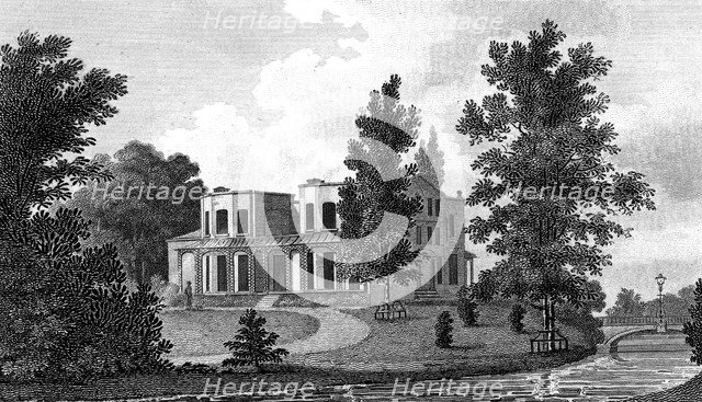 Lord Nelson's Villa at Merton, 19th century.Artist: A Warren