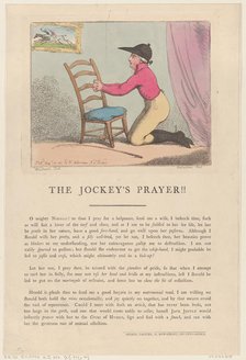The Jockey's Prayer!!, August 10, 1801., August 10, 1801. Creator: Thomas Rowlandson.