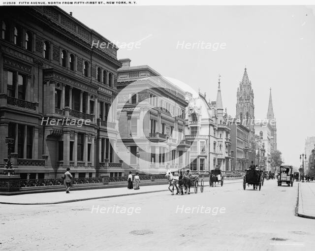 Fifth Avenue, North from Fifty-first St., New York, N.Y., between 1900 and 1906. Creator: Unknown.