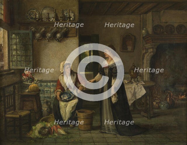 Kitchen, 1883. Creator: Willem Linnig I.