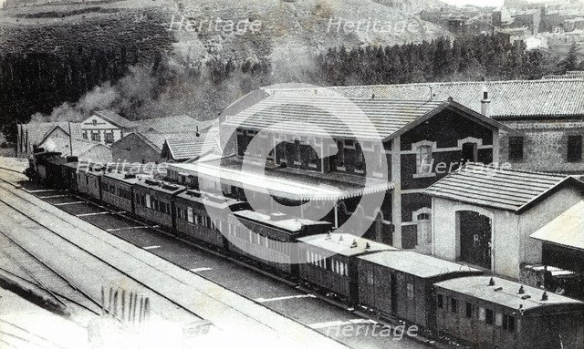 Haro Railway Station (La Rioja), postcard.