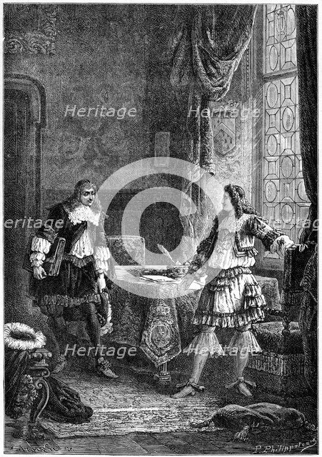 Louis XIV dismisses Nicolas Fouquet, 1898. Artist: Laplante