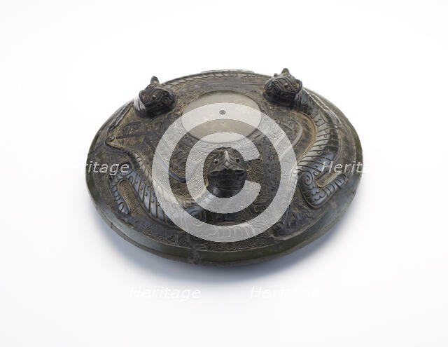 Lid of a container (possibly a pou), Shang dynasty, ca. 1200-1100 BCE. Creator: Unknown.