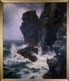 'Ribbed and Paled in by Rocks Unscaleable', 1885.  Artist: Peter Graham