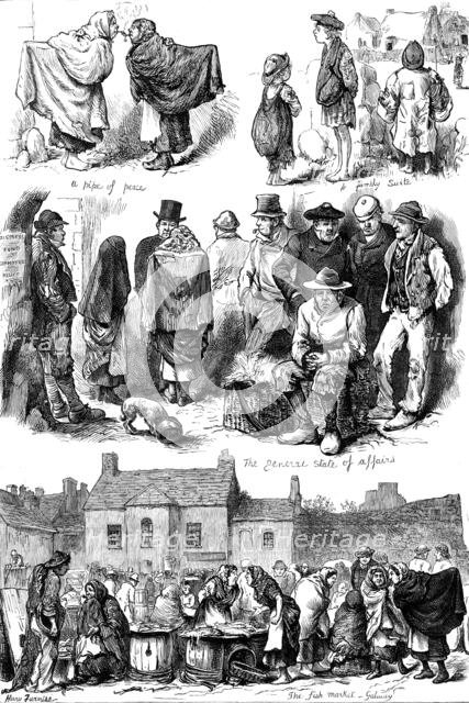 The State of Ireland: sketches in Galway, 1880. Creator: Unknown.